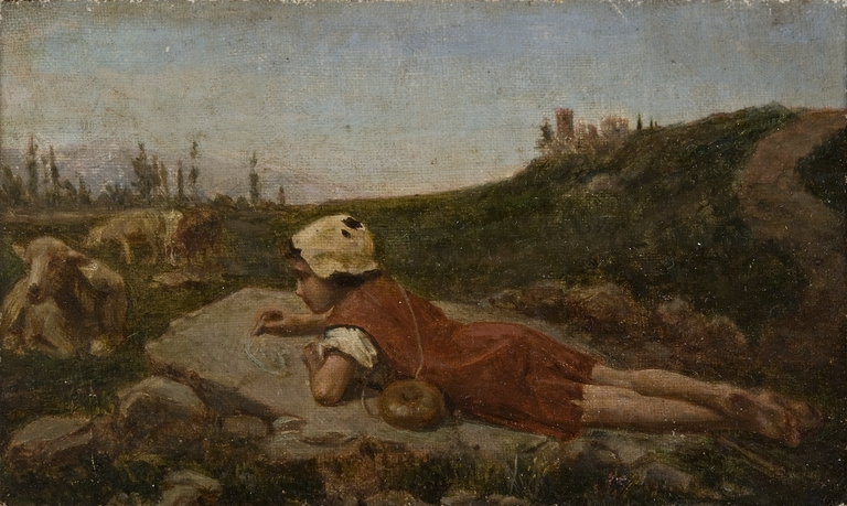 Giotto fanciullo che disegna la pecora