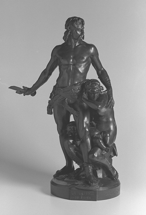 Statua in bronzo La Dèfence du foyer